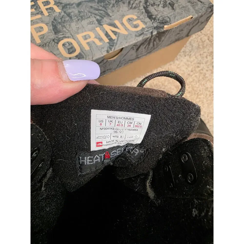 EUC The North Face Snowfuse, brown‎ rubber toe water proof boots men's sz 8